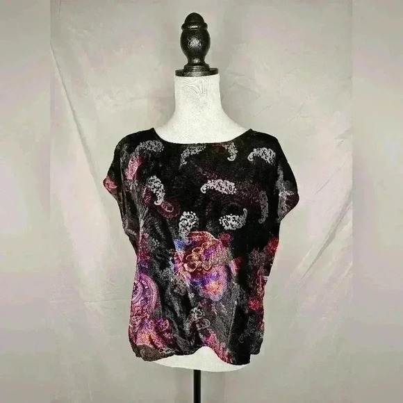 Ecote Tops - Velour floral shirt ECOTE medium